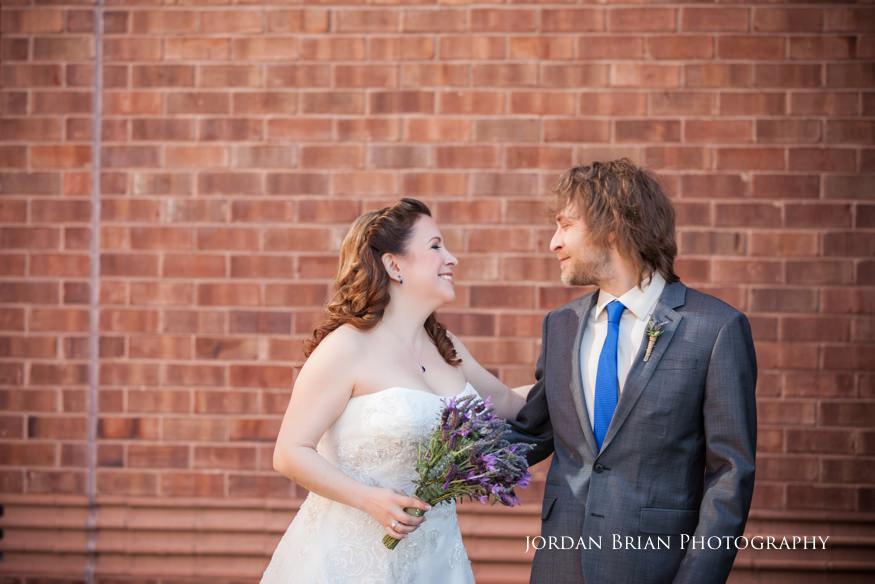 Bride and groom reveal before Grounds for Sculpture ceremony