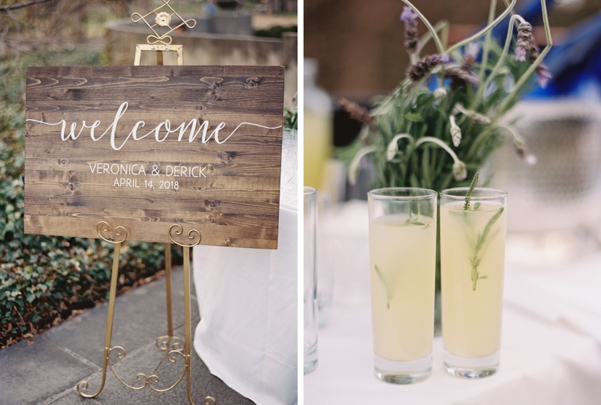 Ceremony details at Brooklyn Botanic Garden wedding.