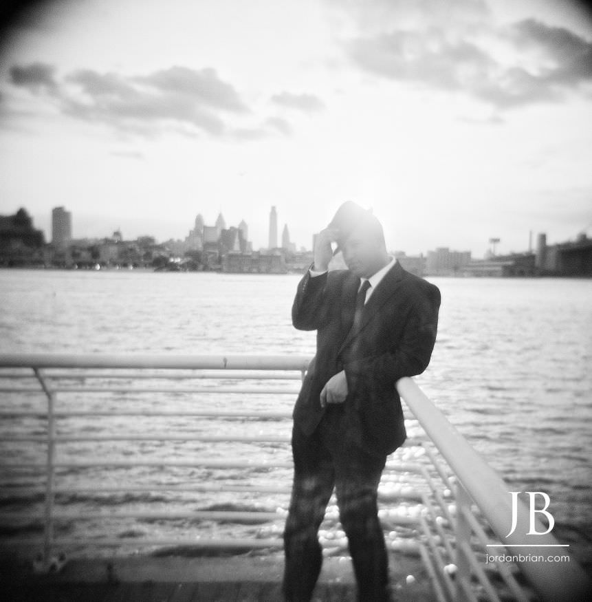 Veronica and Matt Holga film portrait vertical classic vintage engagement session