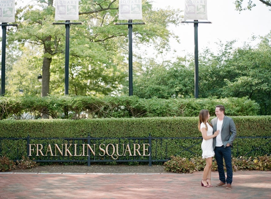 Franklin Square Philadelphia Engagement | Jamie & Chad