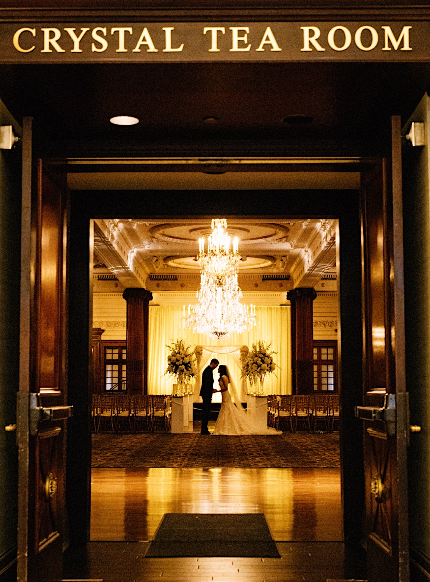 crystal tea room wedding ceremony