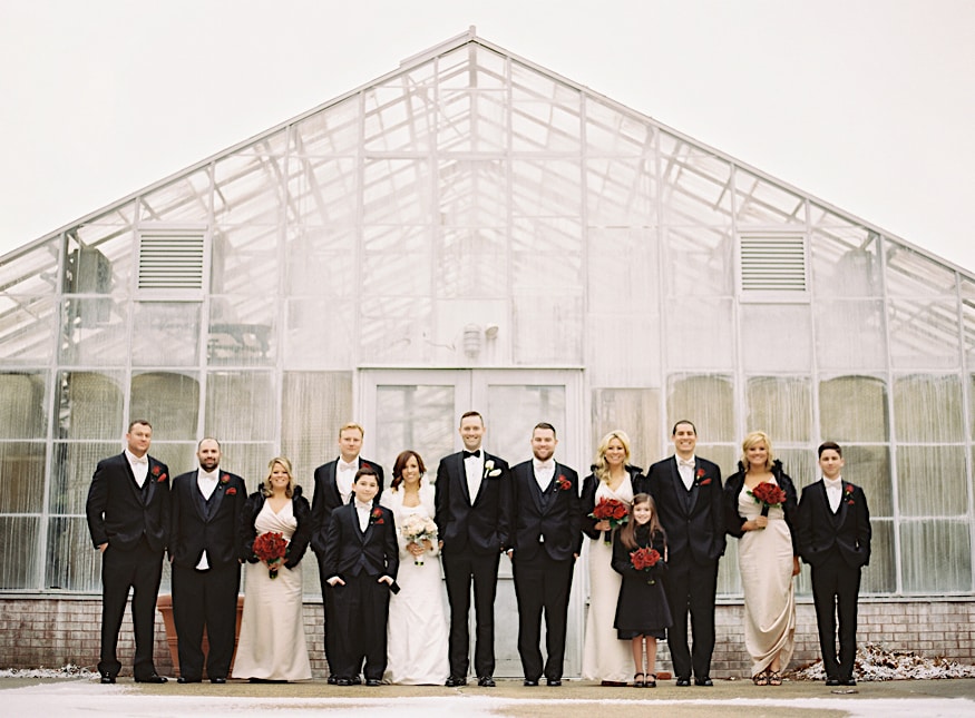 Fairmount Park Horticulture Center wedding bridal party