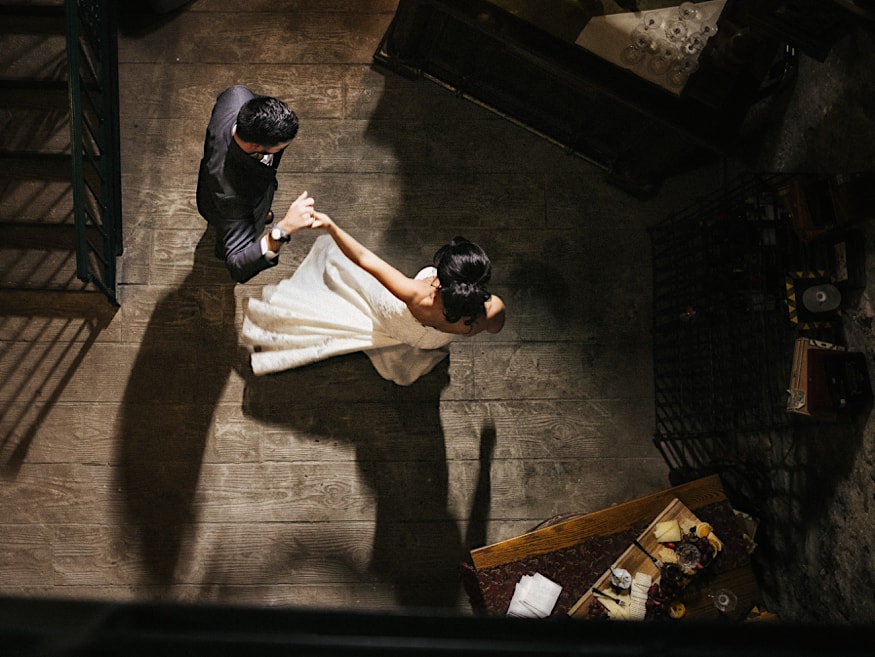 Couple in the wine cellar at Knowlton Mansion wedding Philadelphia