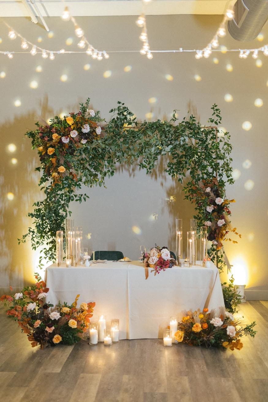 FAME MaKen Studios Philadelphia wedding reception details sweetheart table