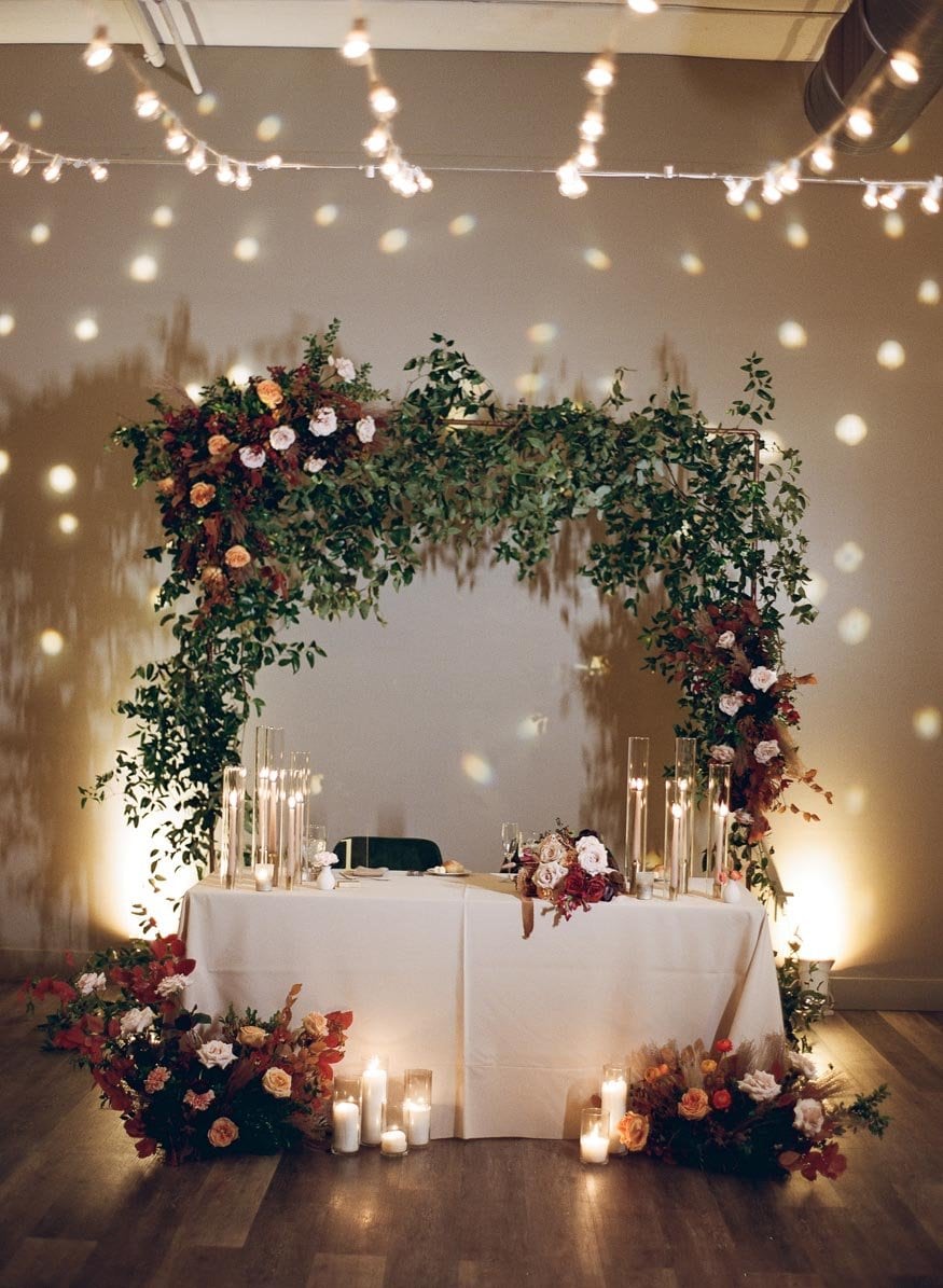 FAME MaKen Studios Philadelphia wedding reception details sweetheart table