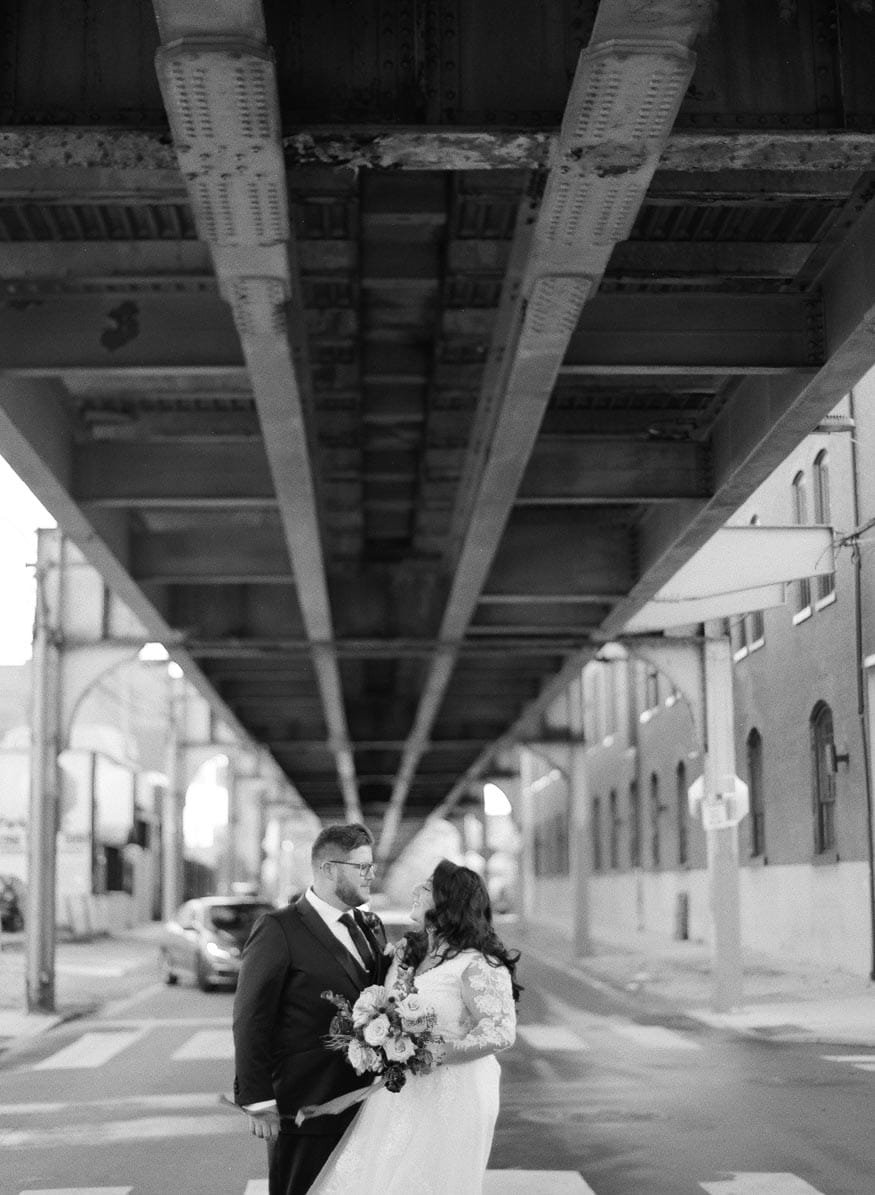 Philadelphia wedding bride and groom portraits