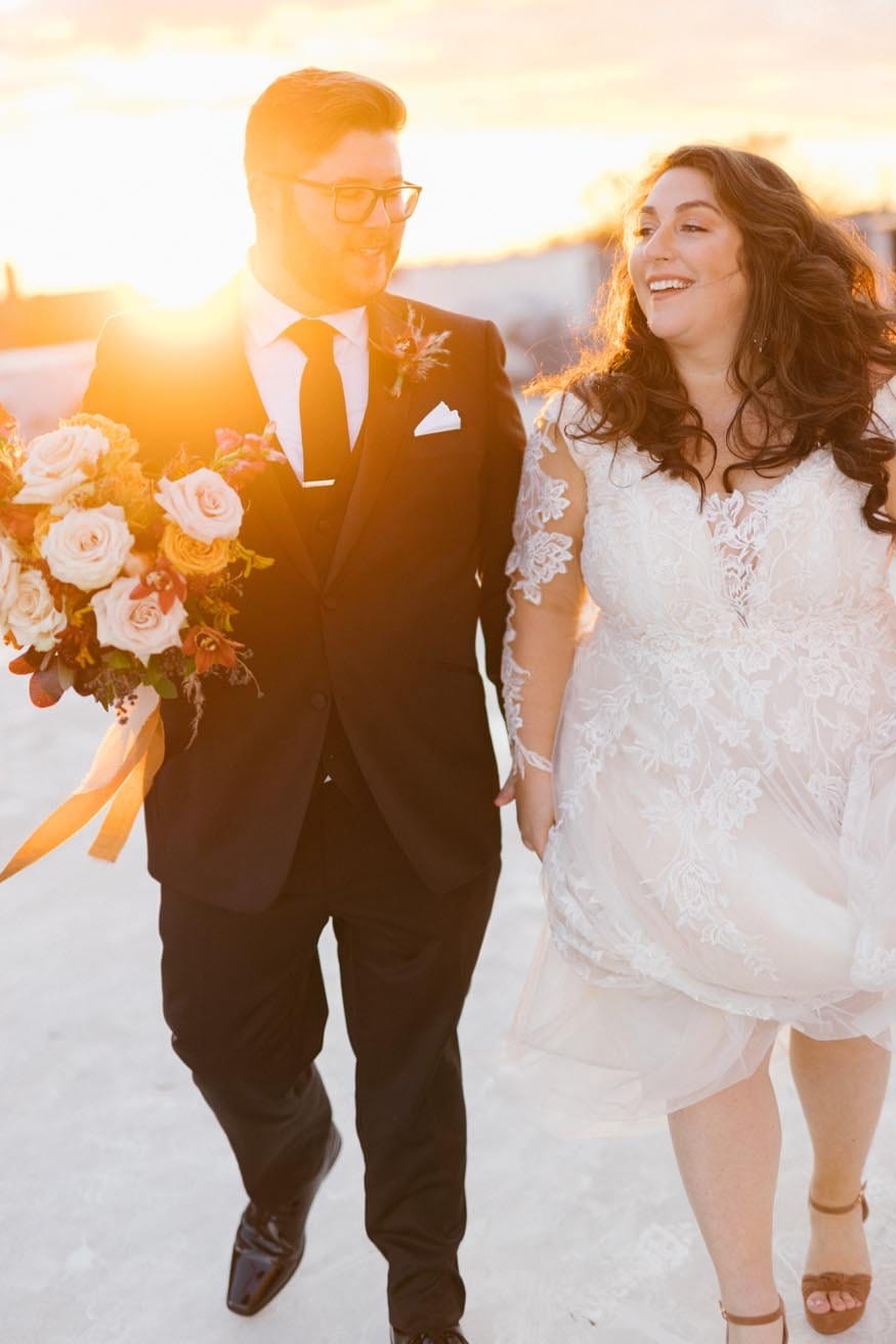 FAME MaKen studios Philadelphia wedding bride and groom sunset portraits