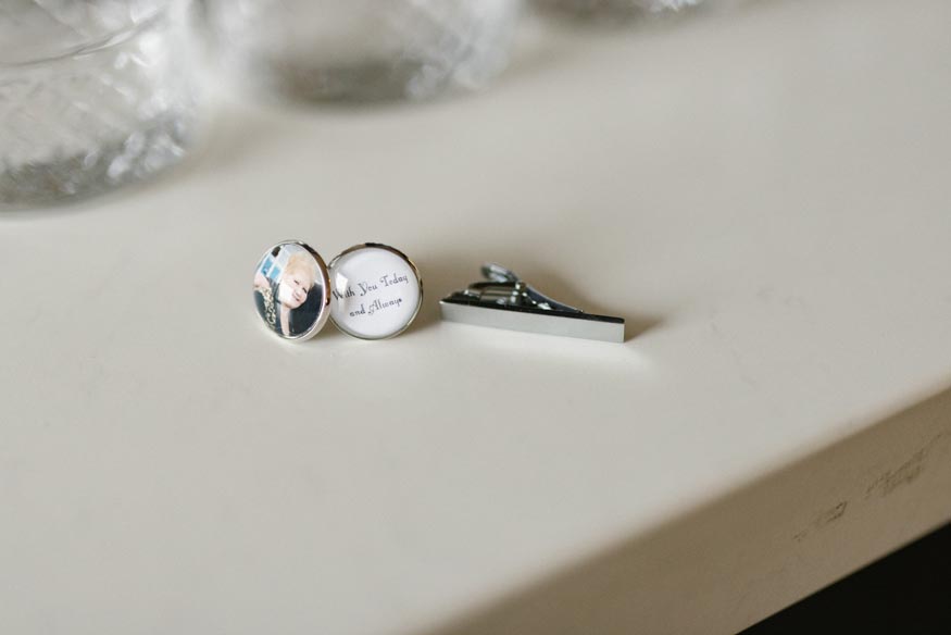 Philadelphia wedding groom details cuff links