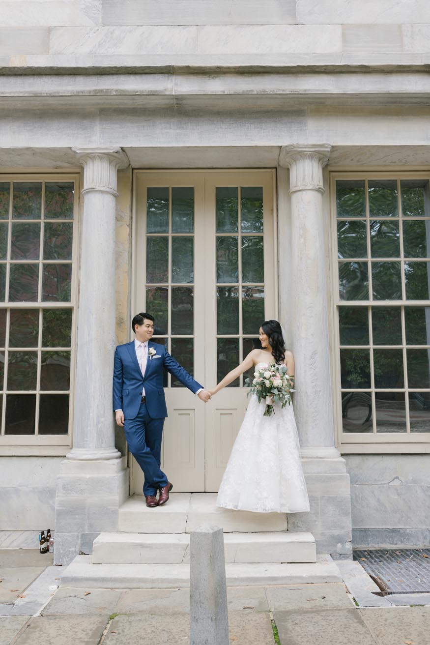Philadelphia wedding bride and groom portrait