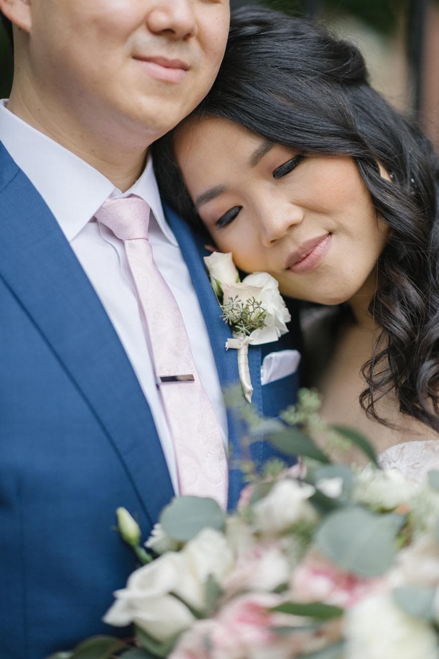 Philadelphia wedding bride and groom portrait