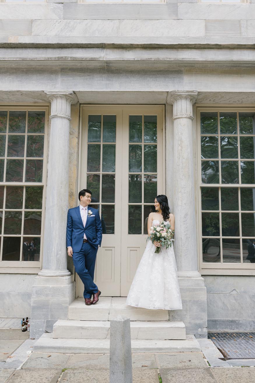 Philadelphia wedding bride and groom portrait