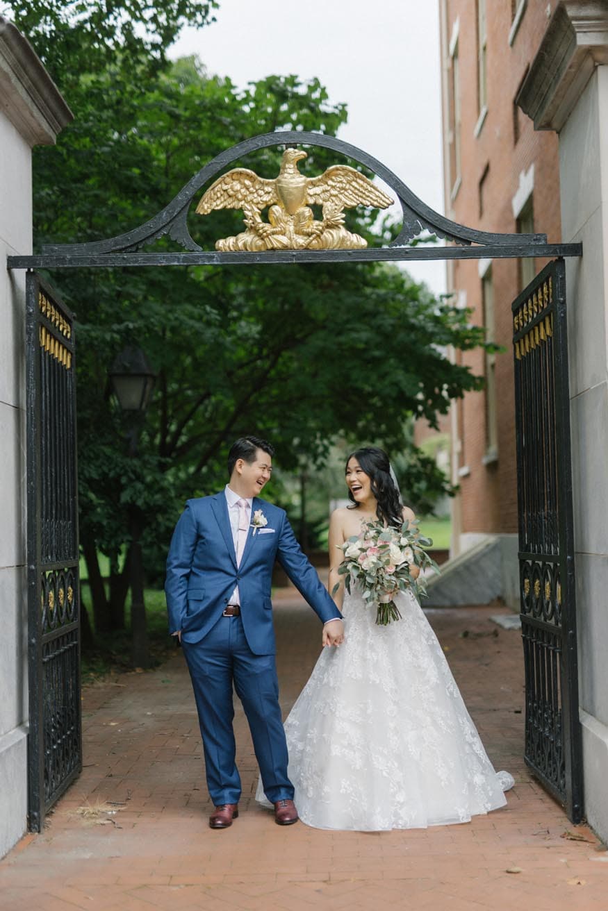 Philadelphia wedding bride and groom portrait