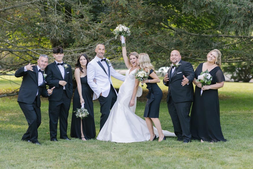 New Jersey private estate wedding bridal party portraits