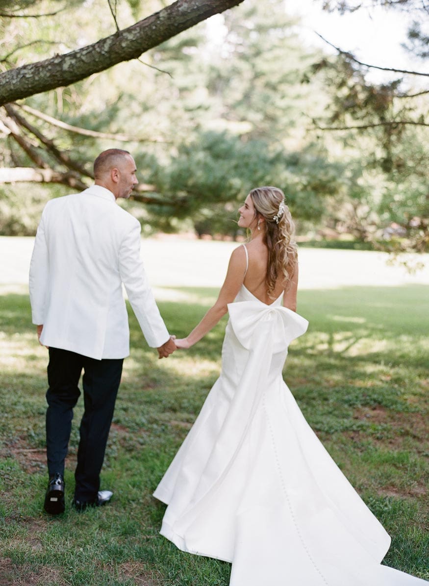 New Jersey private estate wedding bride and groom portraits