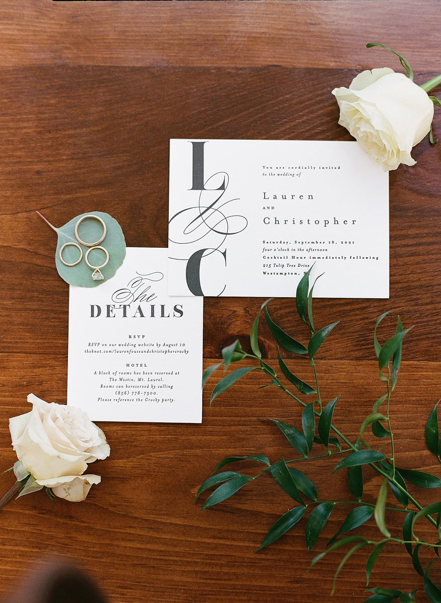 New Jersey private estate wedding bride prep details