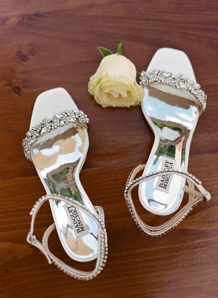 New Jersey private estate wedding bride prep details shoes