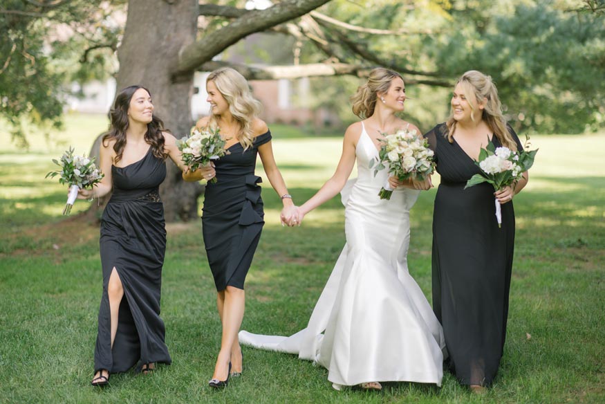 New Jersey private estate wedding bridesmaids