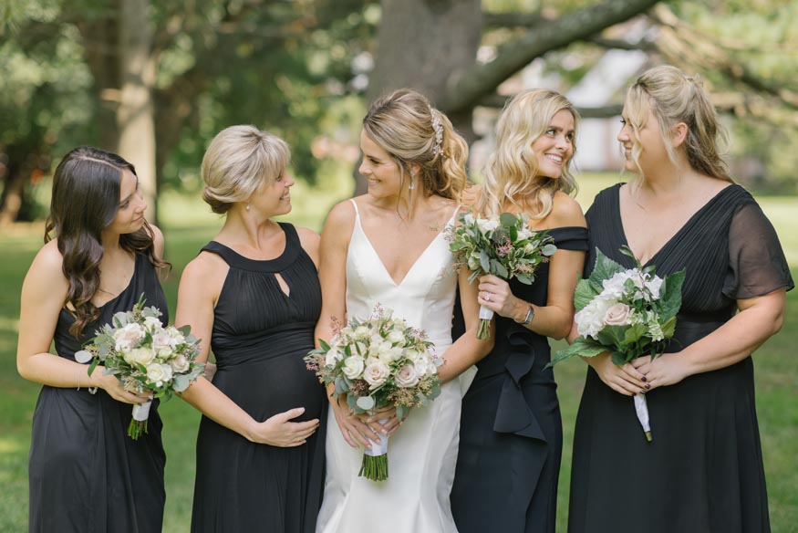 New Jersey private estate wedding bridesmaids