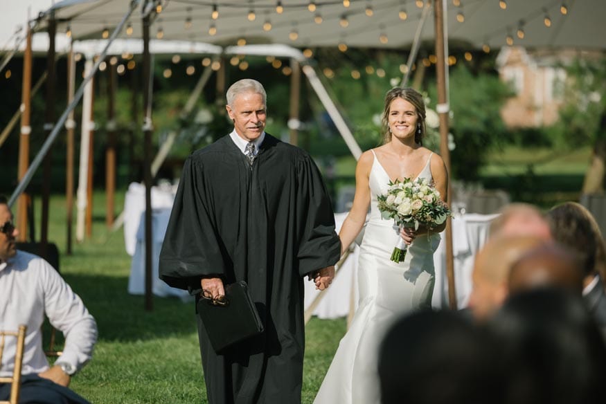 New Jersey private estate wedding ceremony father daughter