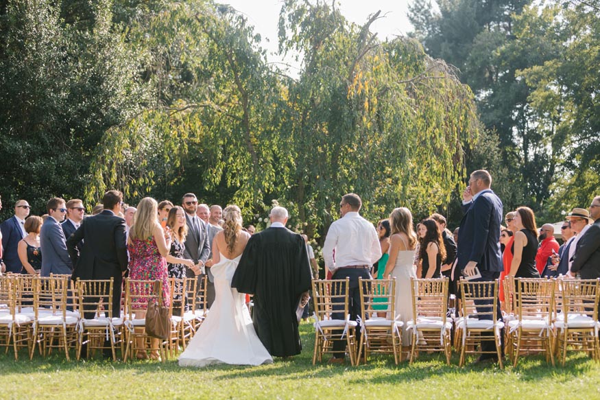 New Jersey private estate wedding ceremony father daughter