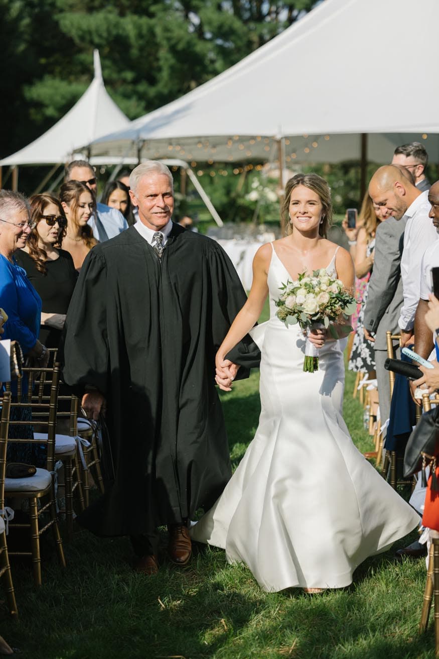 New Jersey private estate wedding ceremony father daughter