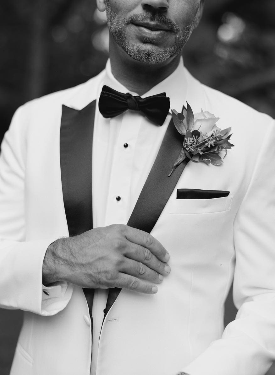 New Jersey private estate wedding groom preps