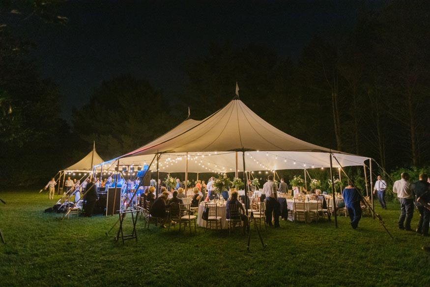 New Jersey private estate wedding reception details