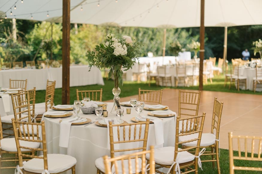 New Jersey private estate wedding reception details