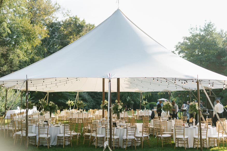 New Jersey private estate wedding reception details
