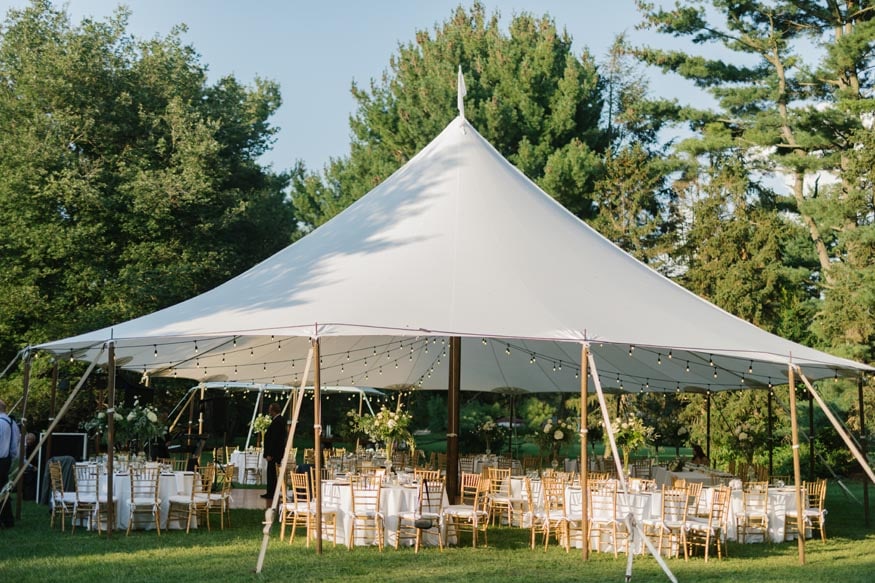 New Jersey private estate wedding reception details