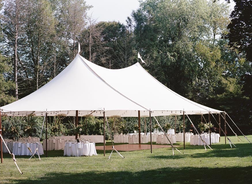 New Jersey private estate wedding reception details