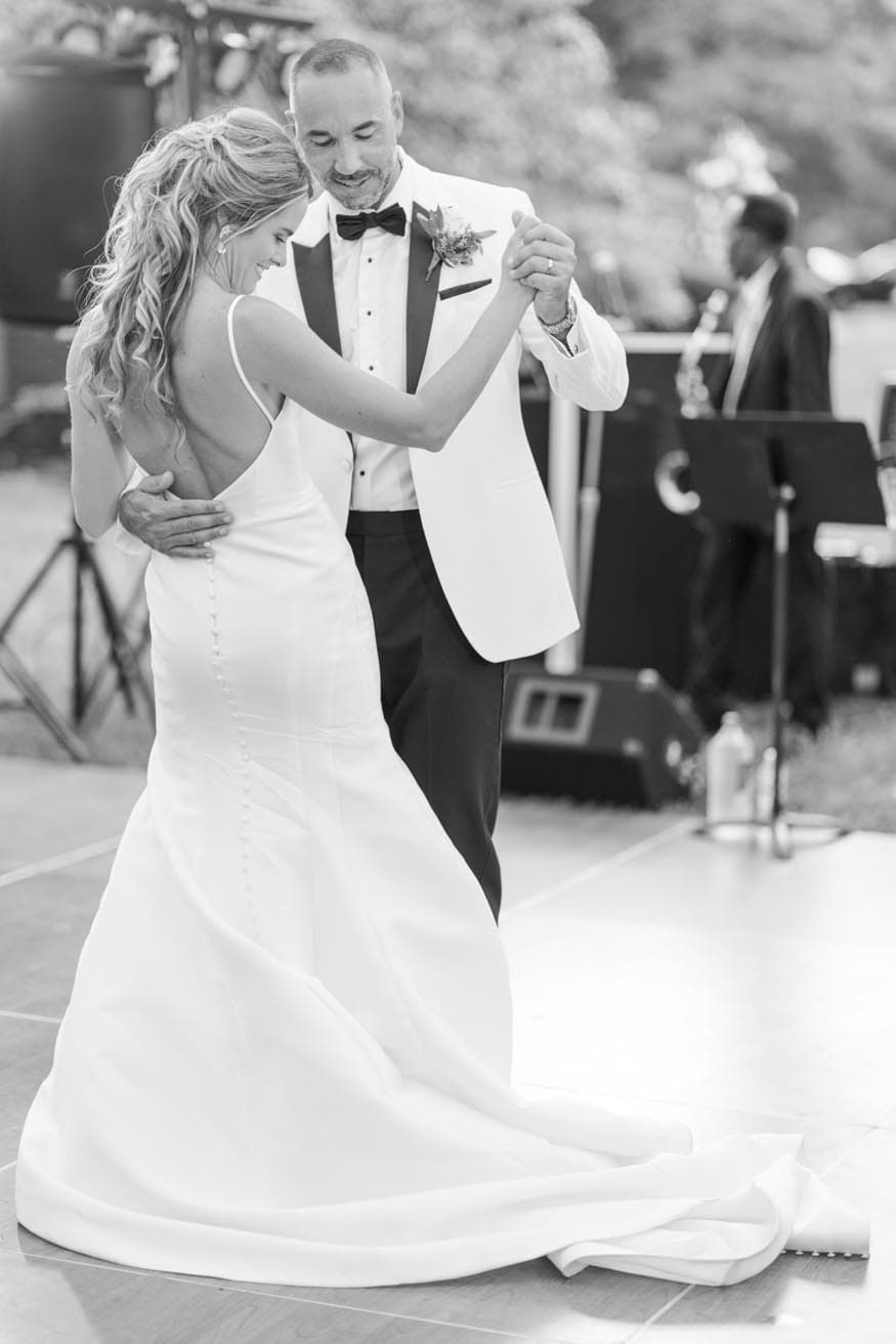 New Jersey private estate wedding reception bride and groom first dance