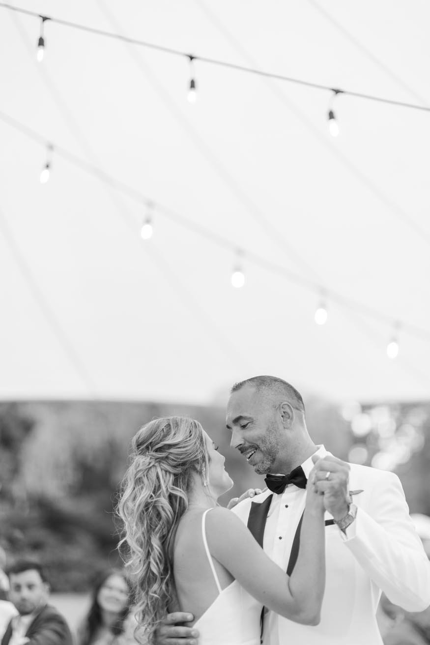 New Jersey private estate wedding reception bride and groom first dance