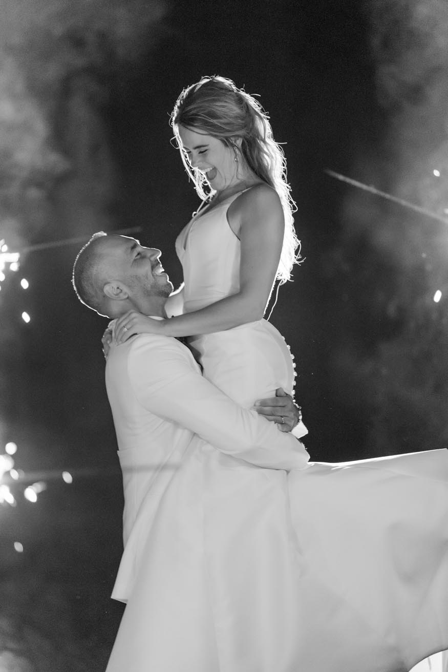 New Jersey private estate wedding sparklers