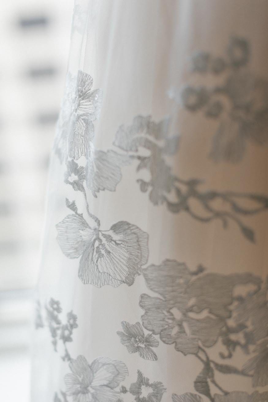 Westin Philadelphia Wedding dress detail
