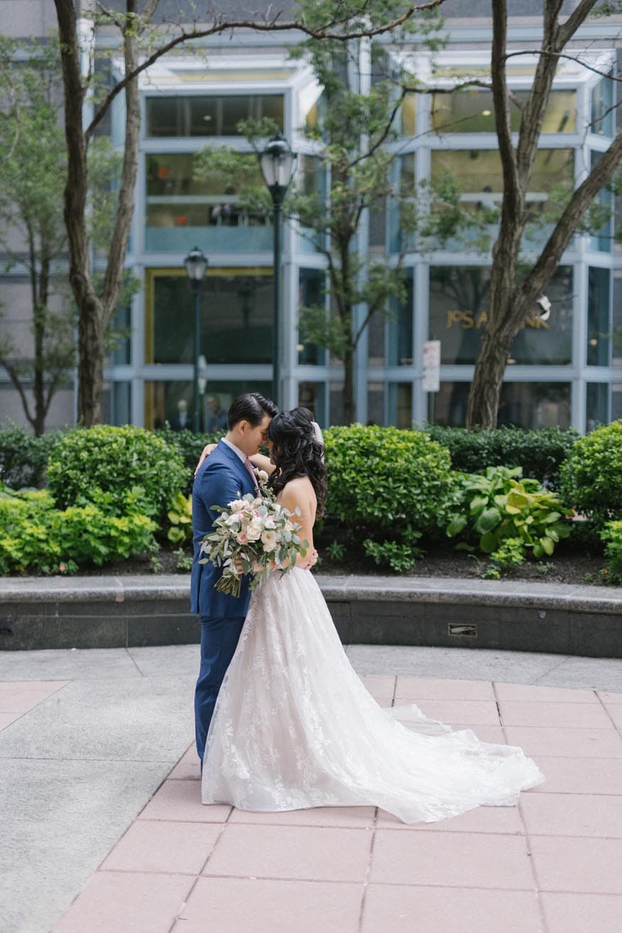 Westin Philadelphia Wedding bride and groom first look