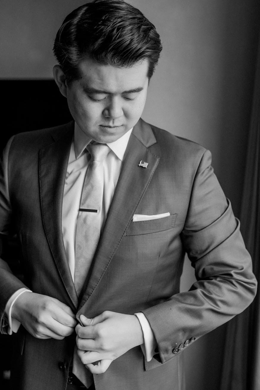 Westin Philadelphia Wedding groom getting ready