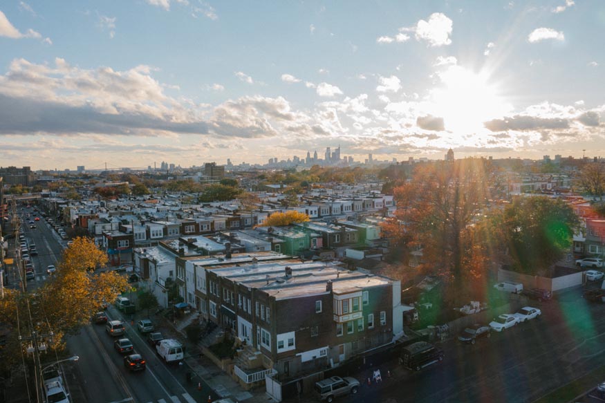 FAME MaKen Studios Philadelphia wedding venue drone outside view