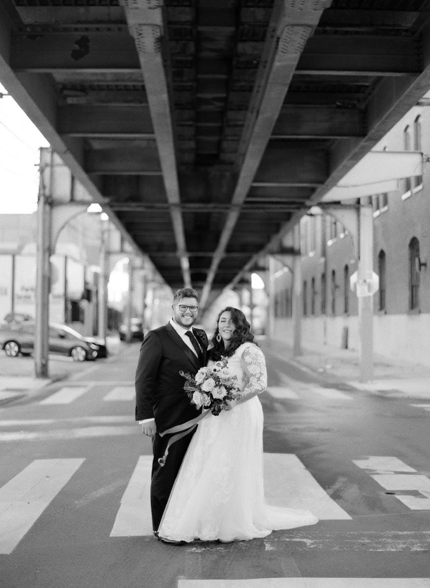 Philadelphia wedding bride and groom portraits