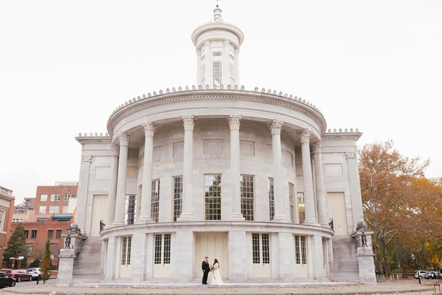 Philadelphia wedding bride and groom portraits