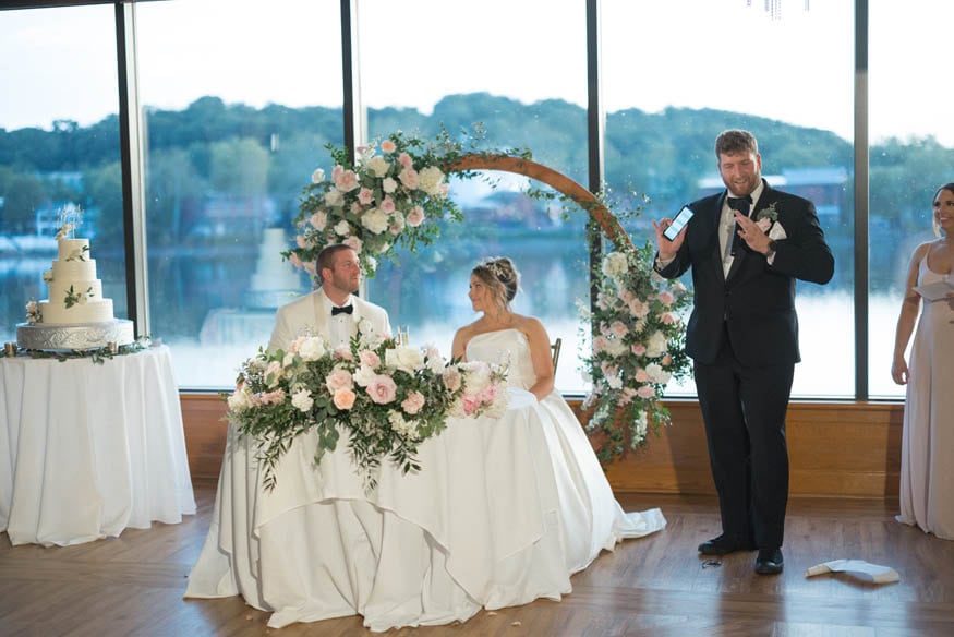 Best man speech Lambertville Inn wedding reception NJ