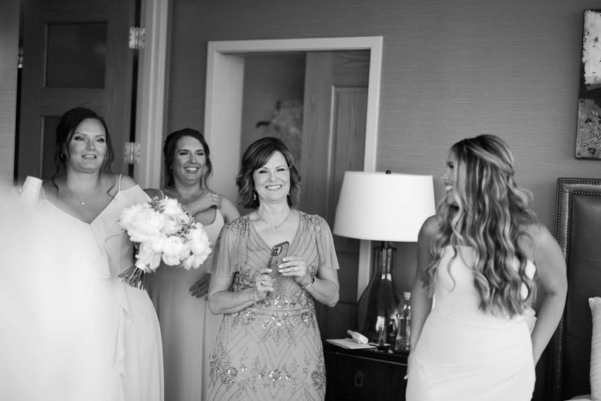 Bride and mother moment Lambertville Inn wedding