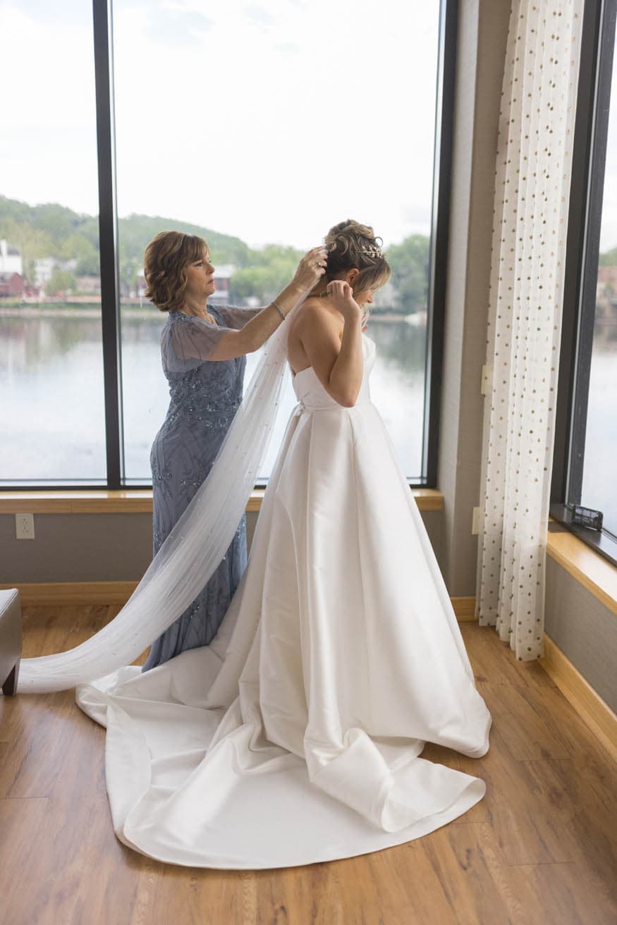Bride makeup by Parlour G at Lambertville Inn wedding