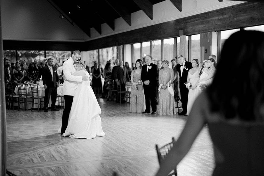 First dance wide shot Lambertville Inn reception