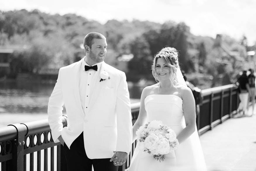 Couple portrait at Lambertville Inn NJ wedding