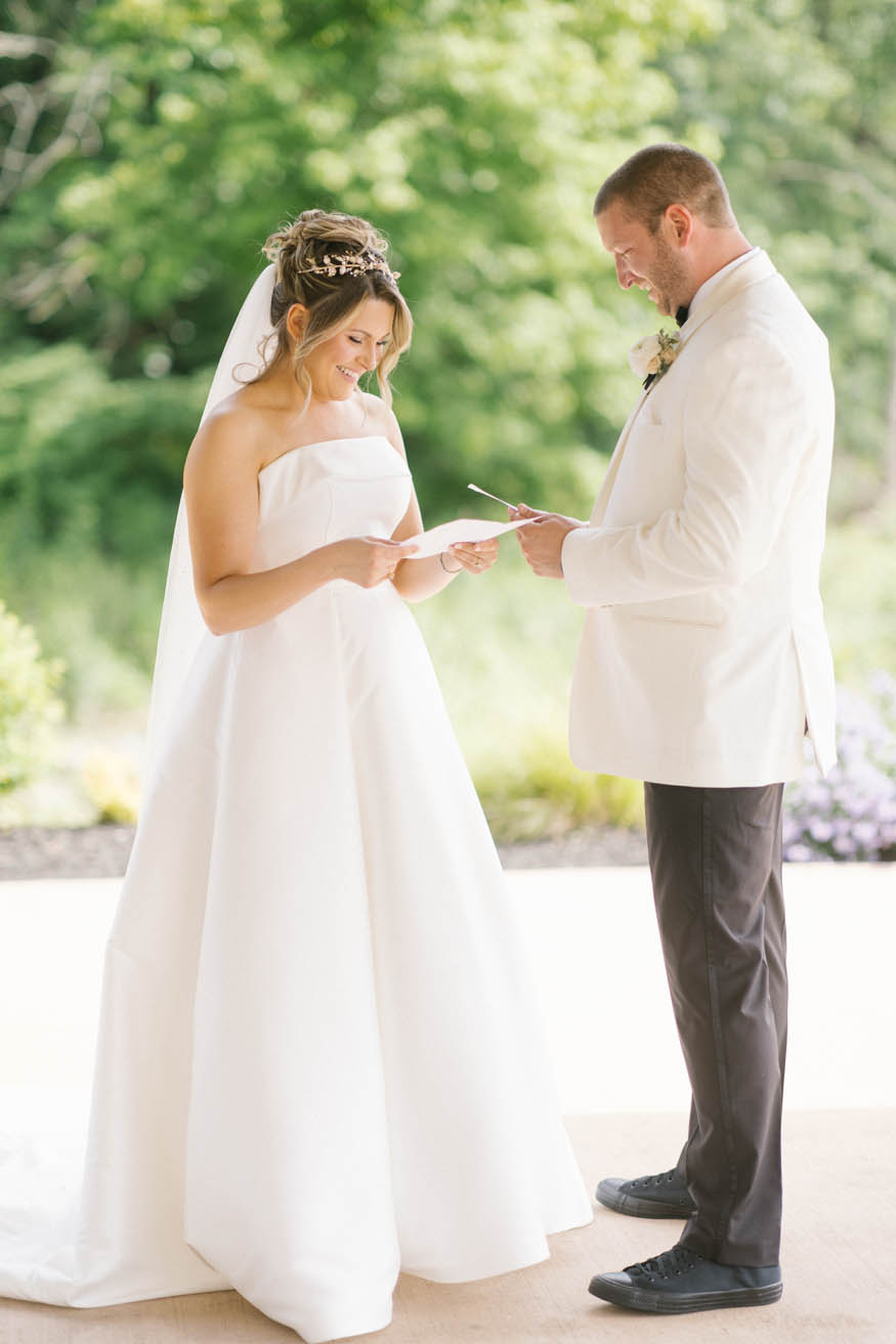 Romantic couple portrait Lambertville Inn wedding