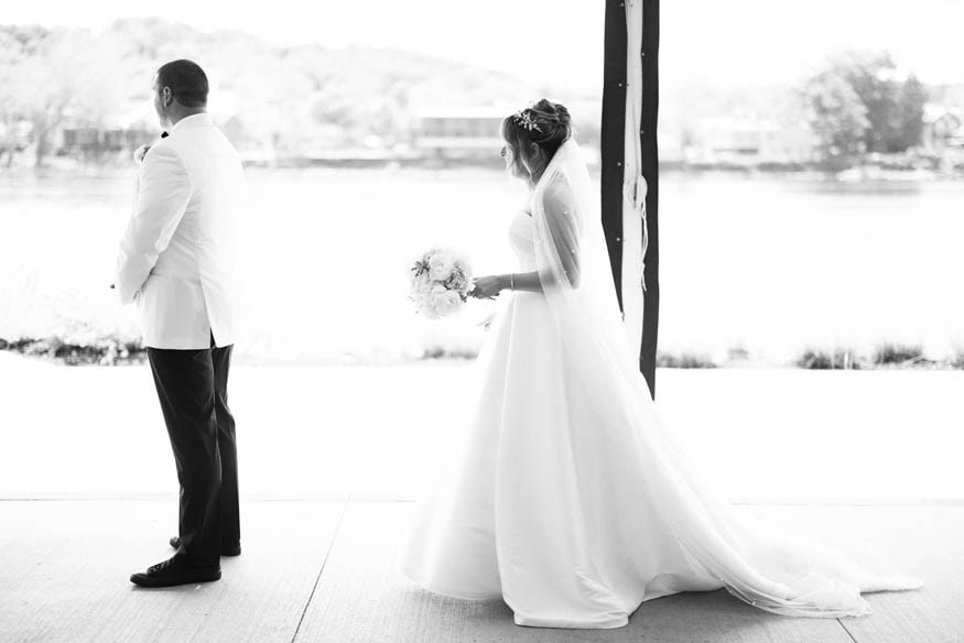 Bride Groom First Look Lambertville Inn Wedding