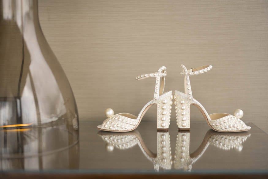 Bridal jewelry details Lambertville Inn wedding NJ