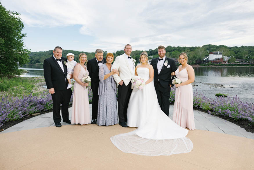 Family group photo Lambertville Inn wedding