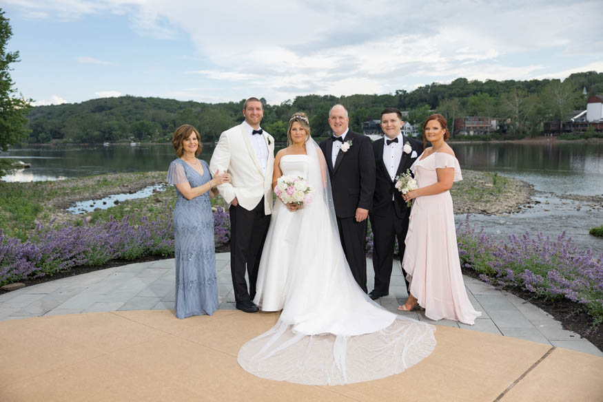 Family formals portrait Lambertville Inn wedding NJ